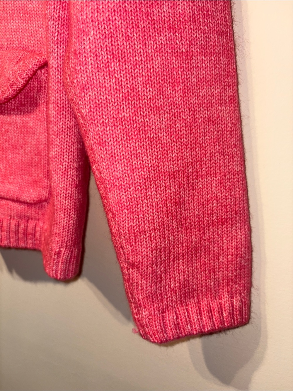 Talbots Coral Pink V-Neck Button Front Pocket Cardigan - Picture 6 of 9